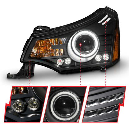 Anzo 2008-2011 Ford Focus Projector Headlights Black