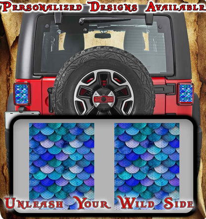 Mermaid scales Taillight cover decal 62