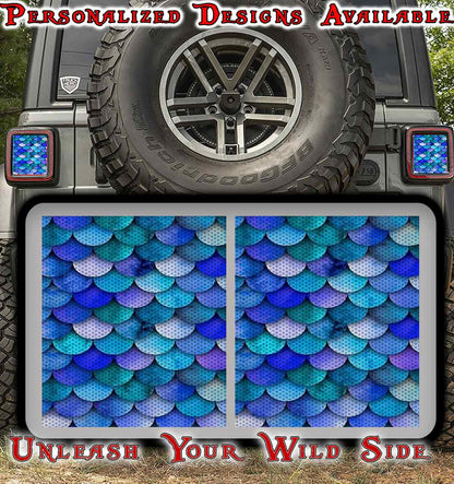Mermaid scales Taillight cover decal 62