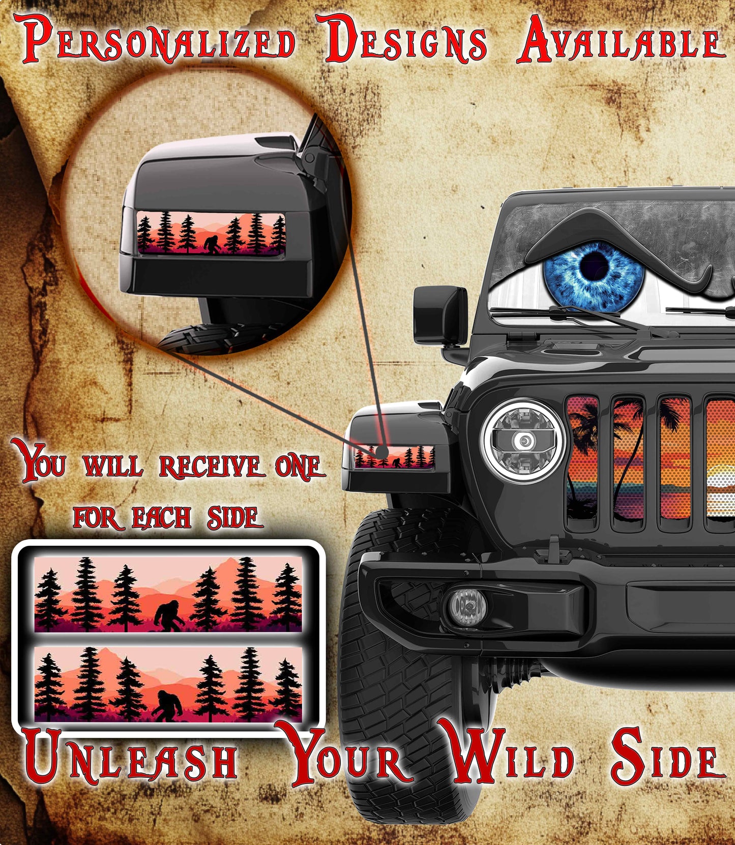 Bigfoot Jl and Gladiator Turn signal decal 62