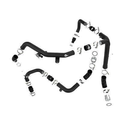 aFe 21-23 Ford Bronco V6-2.7Ltt BladeRunner Alum Hot &amp; Cold Charge Pipe Kit - Black