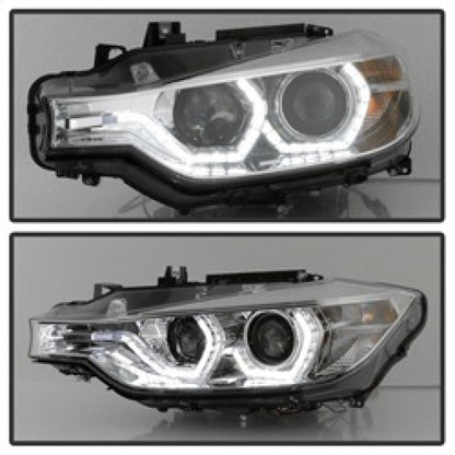 Spyder 12-14 BMW F30 3 Series 4DR Projector Headlights - LED DRL - Chrome (PRO-YD-BMWF3012-DRL-C) 5084354