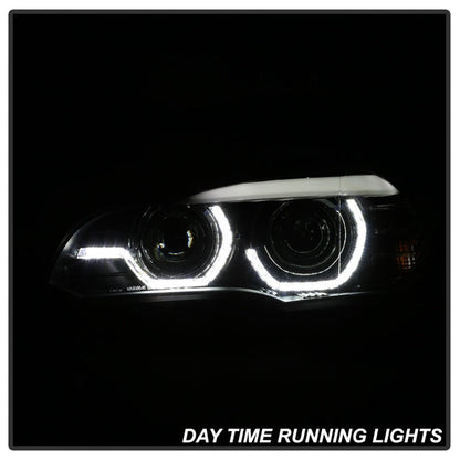 Spyder 07-10 BMW X5 E70 (HID Models Only) Projector Headlights - Black PRO-YD-BMWE7007-AFSHID-BK 5085481