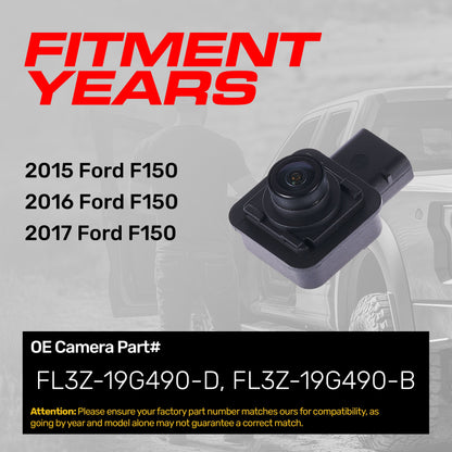 Ford F150 (2015-2017) OEM Replacement Backup Camera OE Part # FL3Z-19G490-D, FL3Z-19G490-B