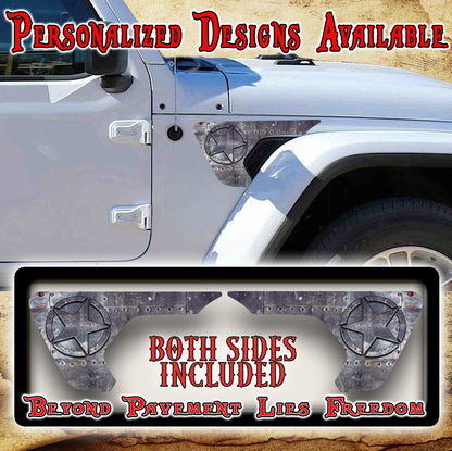 Airplane skin OM fender vent for the JL or JT 2018 or newer 63