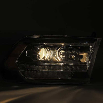 AlphaRex 09-18 Dodge Ram 2500 LUXX LED Proj Headlights Plank Style Black w/Activ Light/DRL 880526 *Discontinued