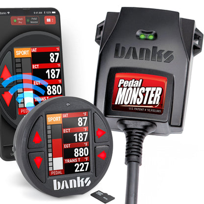 Banks Power Pedal Monster Kit Aptiv GT 150 6 Way w/iDash Data Pro 07.5-19 Chevy 2500/3500 6.6L 64323-CP