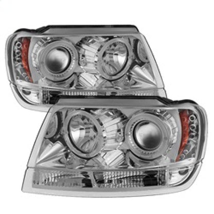 Spyder Jeep Grand Cherokee 99-04 Projector Headlights LED Halo LED Chrm - PRO-YD-JGC99-HL-C 5011152