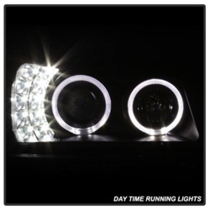 SPYDER xTune Chevy Silverado 03-06 Projector Headlights 4pcs - LED Halo - Black PRO-JH-CSIL03-SET-BK 9036774