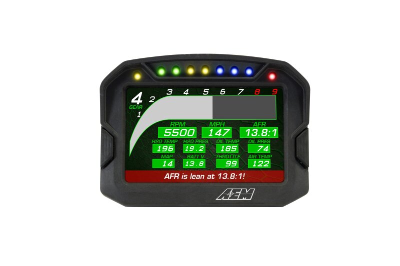 AEM CD-5LG Carbon Logging Digital Dash Display w/ Internal 10Hz GPS & Antenna