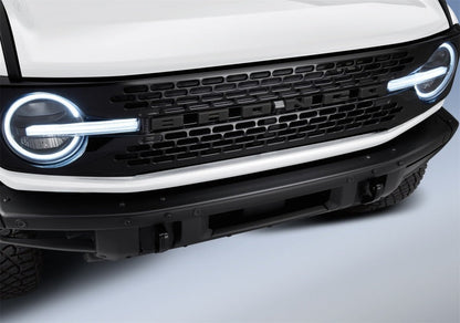 Ford Racing 2021+ Bronco Grille Lettering Overlay Kit - Black M-1447-BLMB