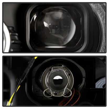 Spyder Mini Cooper 07-12 V2 Halogen Model Only Projector Headlights - Black PRO-YD-MC07V2SI-SBLB-BK 5088215