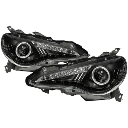 Spyder Scion FRS 12-14 Projector Headlights DRL LED Black PRO-YD-SFRS12-BK 5075413