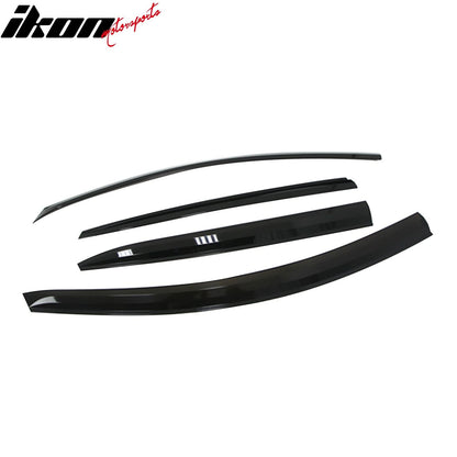 2012-2017 Hyundai Accent 5Dr Dark Smoke ABS Window Visors Tape On 4PCS