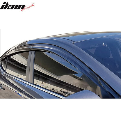 2017-2020 Hyundai Elantra Dark Smoke Window Visors Rain Sun Guard ABS