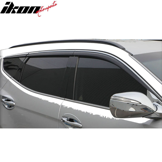 2014-2016 Hyundai Santa Fe Sport ABS Window Visors Deflectors 6PCS