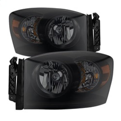 SPYDER Xtune Dodge Ram 1500 06-08 Amber Crystal Headlights Black Smoked HD-JH-DR06-AM-BSM 9030369