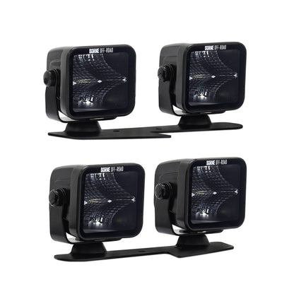 Borne Off-Road 21+ Bronco Light Pods 4pc Ditch 3x3 Flood BNLT-BR-21-DT4F
