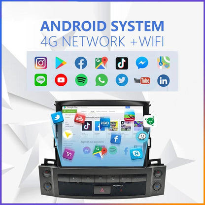 10.4 inch Android Car Radio For Lexus LX570 2007-2015 Car Stereo CarPlay Multimedia Player