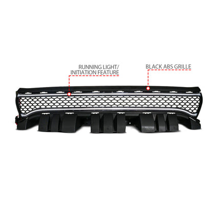 ANZO 15-23 Dodge Charger Black LED Grille w/ Initiation & Running Light/DRL Bar 901028
