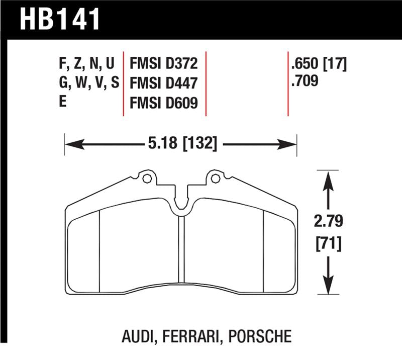Hawk Audi/Porsche Rear AND ST-40 Performance Ceramic Street Brake Pads