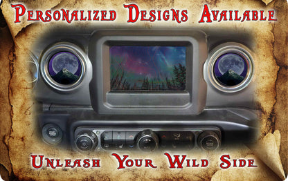 Steering wheel decal Mountain Moon 163