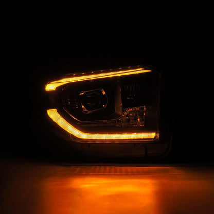 AlphaRex 14-21 Toyota Tundra LUXX-Series LED Proj Headlights Blk w/Actv Light & Seq. Sig + DRL 880835 *Discontinued