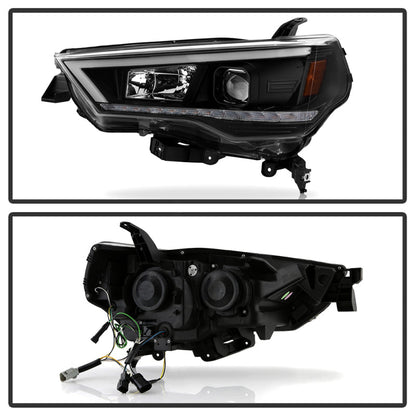SPYDER 14-20 Toyota 4Runner Projector Headlights w/Seq. LED Turn Sig. LED White Light Bar Park Light 5088154