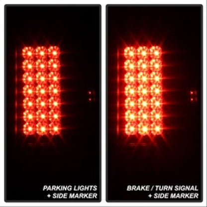 Spyder Ford F150 side 97-03/F250 Super Duty 99-07 LED Tail Lights Blk Smke ALT-YD-FF15097-LED-BSM 5078179