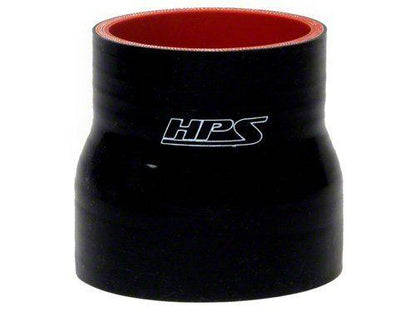 HPS 3/8" - 1/2" ID, 4" Length, Silicone Straight Reducer Coupler Hose, High Temp 4-ply Reinforced, 9.5mm - 13mm ID, Black