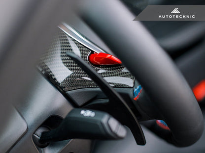 AutoTecknic Replacement Carbon Steering Wheel Top Cover - BMW F95 X5M | F96 X6M