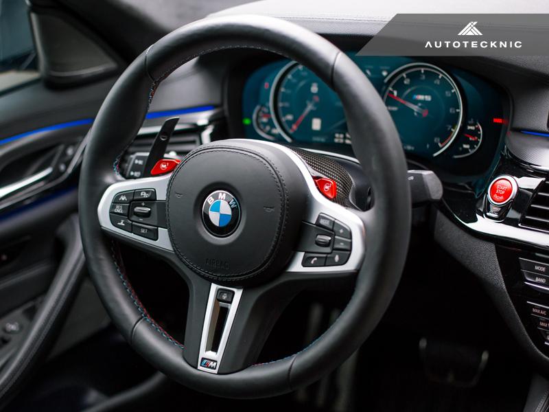 AutoTecknic Replacement Carbon Steering Wheel Top Cover - BMW G80 M3 | G82/ G83 M4