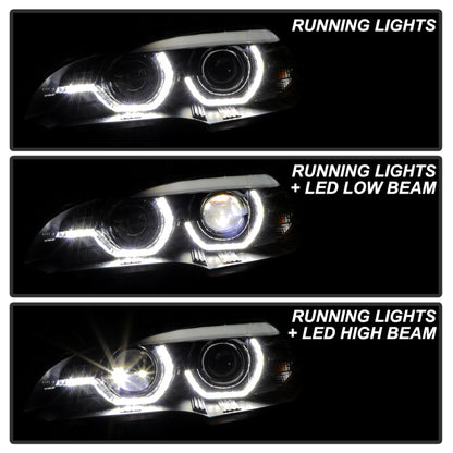 Spyder BMW X5 E70 07-10 Xenon/HID AFS High-Power LED Headlights - Black PRO-YD-BMWE7007AFSHIDAP-BK 5088239