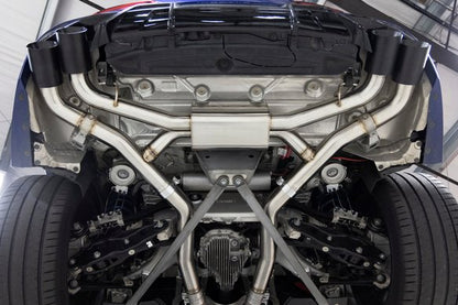Dinan Valved Axle-Back Exhaust - 2020-2025 BMW X5M/X6M Stainless Steel - Black Tips - F95/F96