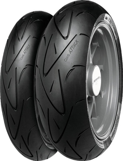Continental Tire Continental ContiSportAttack Front Tire - 120/70 ZR17 M/C 58(W) TL 02443990000