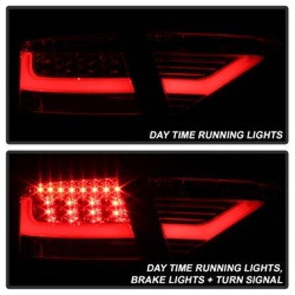 Spyder 08-12 Audi A5 LED Tail Lights - Red Clear ALT-YD-AA508V2-LED-RC 5083258