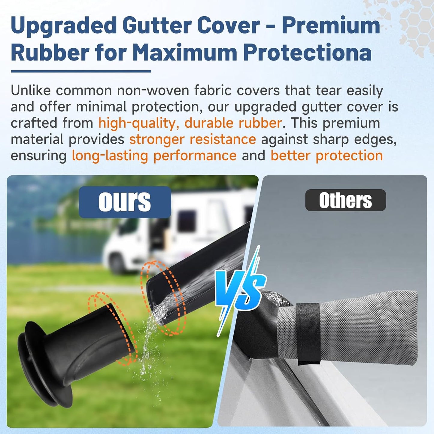 Umbrauto Slide-In Truck Camper Cover — 300D Oxford Waterproof RV Cover, Silver-Coated All-Weather Protection with Windproof Straps & Air Vents