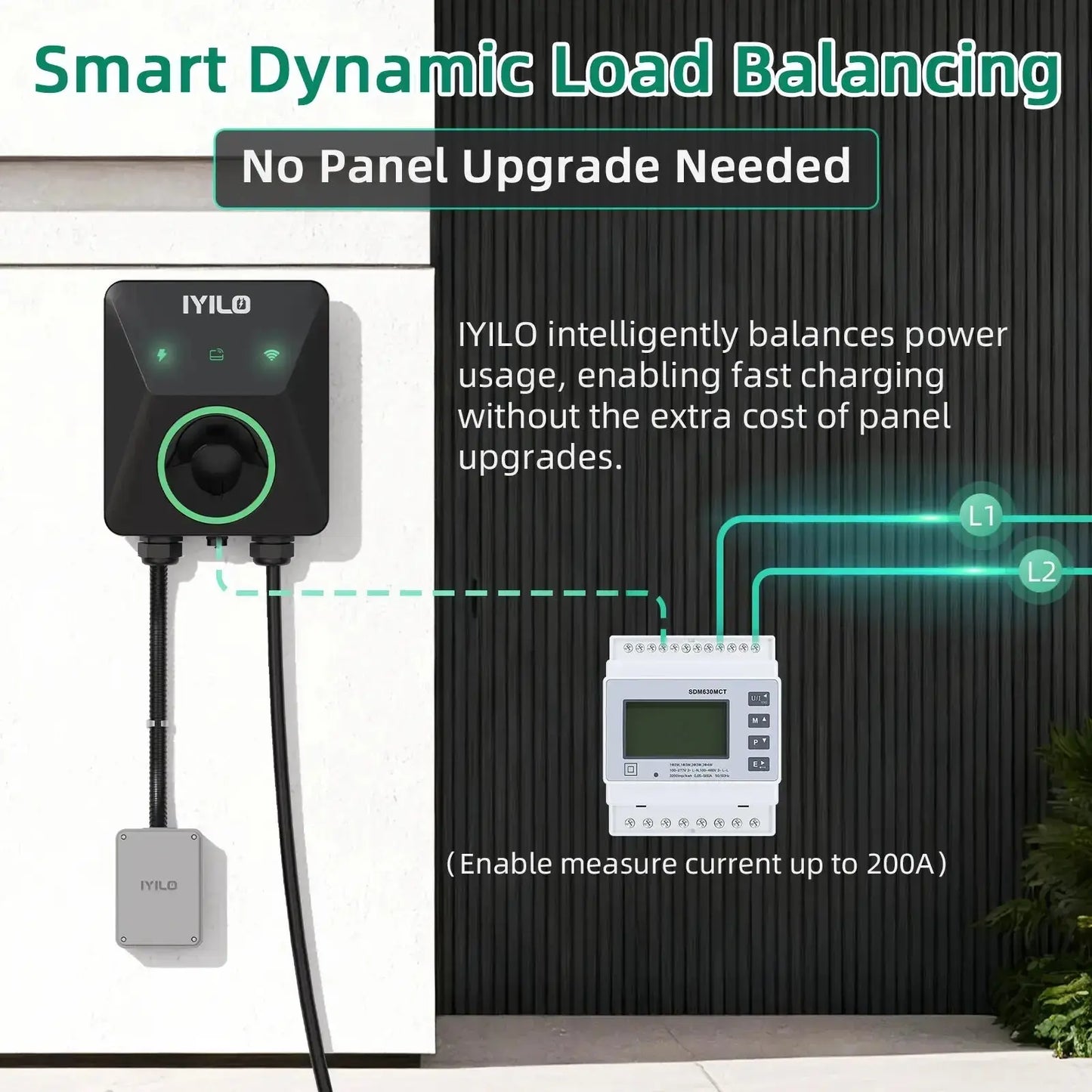 IYILO Pro Level 2 EV Charger J1772 Hardwired with energy meter - 48A