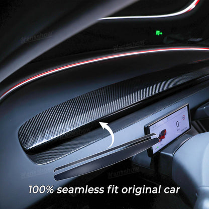 Tesla Dashboard Panel Trim Replacement In Real Carbon Fiber for Model 3 Highland & Y Juniper