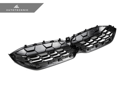 AutoTecknic Gloss Black Honeycomb Front Grille - BMW G20 3-Series LCI