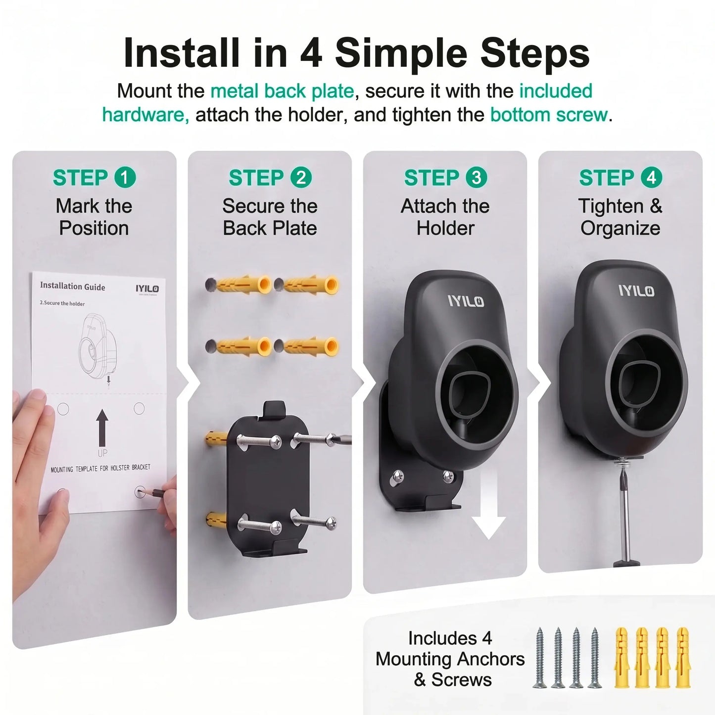 IYILO J3400 EV Charger Connector Holster
