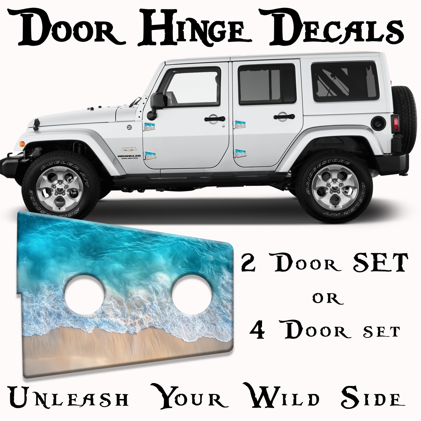 Beach Door hinge decals 6