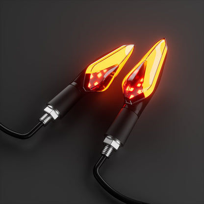 LED Turn Signal Lights Kits with Horn - Red Light + Flowing Yellow for Super73