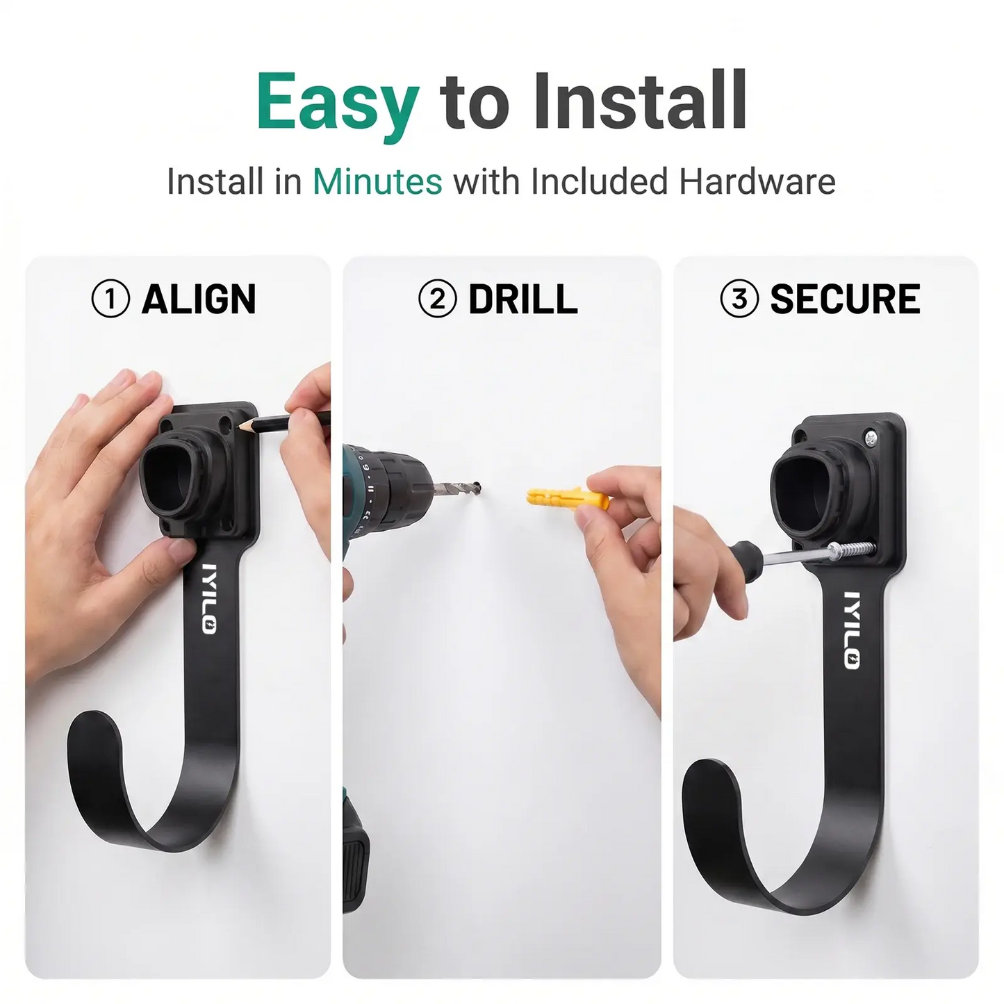 IYILO J3400 EV Charger Cable Holder & Connector Holster