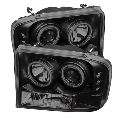 Spyder Ford F250 Super Duty 99-04 Projector V 2 CCFL Halo LED Blk Smke PRO-YD-FF25099-1P-G2-CCFL-BSM 5078865