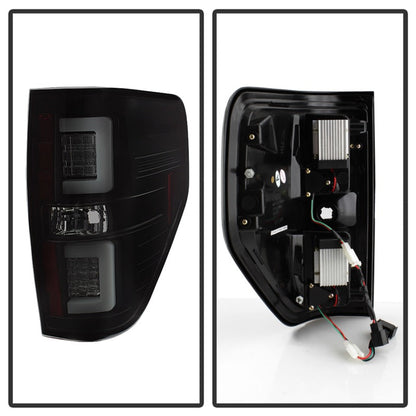 Spyder 09-14 Ford F150 V2 Light Bar LED Tail Lights - Blk Smoke (ALT-YD-FF15009V2-LBLED-BSM) 5084217