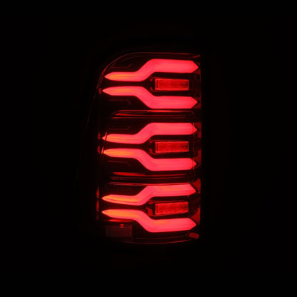 AlphaRex 19-21 Dodge Ram 1500 Luxx-Series LED Tail Lights Black/Red w/Activ Light/Seq Signal 640050 *Discontinued