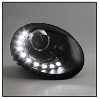 Spyder Volkswagen Beetle 06-10 Projector Headlights DRL LED Black PRO-YD-VB06-DRL-BK 5080929