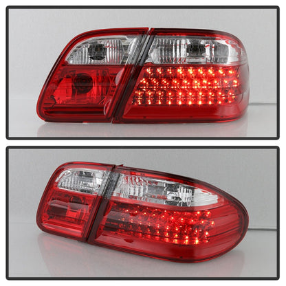SPYDER Xtune Mercedes Benz W210 E-Class 96-02 LED Tail Lights Red Clear ALT-CL-MBW210-LED-RC 5020642