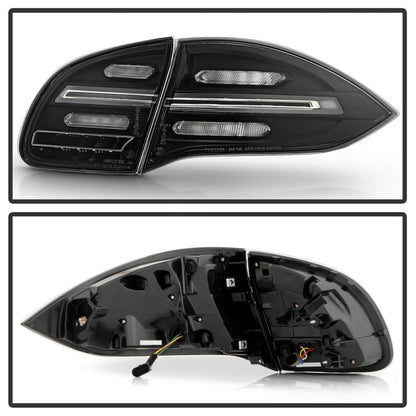 Spyder Porsche Cayenne 958 11-14 LED Tail Lights - Sequential Signal - Black 5086853